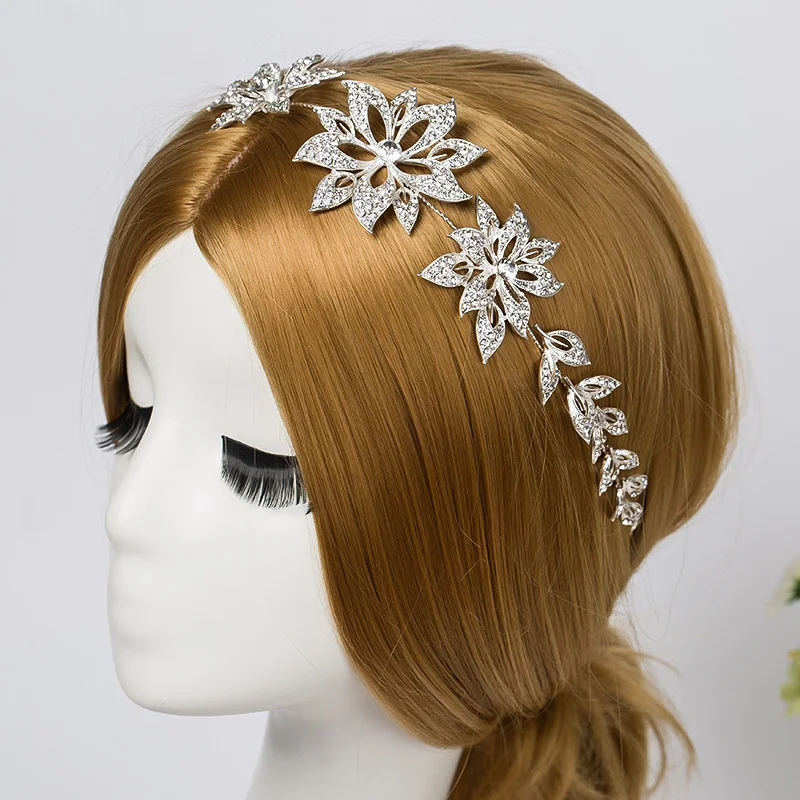 2017 Топ Мода ограниченная повязка на голову трендовый Кристалл цинковый сплав