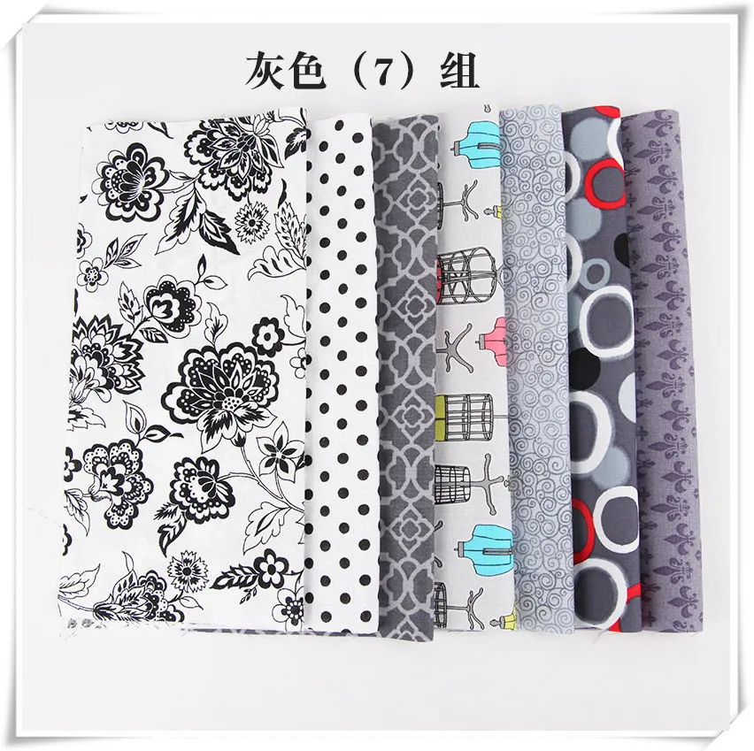 50 шт. хлопчатобумажная ткань сделай сам ручной работы в стиле пэчворк серая для