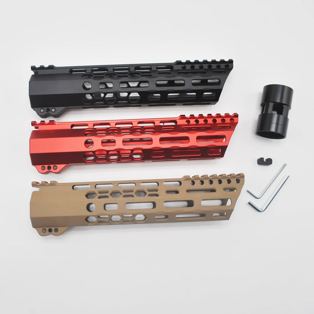 Aplus 9 ''дюймовый черный/красный/Загар AR 15 Бесплатная поплавок M lok зажимной Handguard