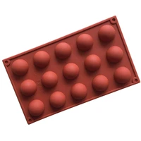 1pc hemisphere shape silicone 15 holes food grade baking accessories chocolate candy cake mold bakeware kitchen baking gadgets