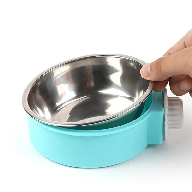 Съемная клетка из нержавеющей стали подвесная миска для домашних животных может