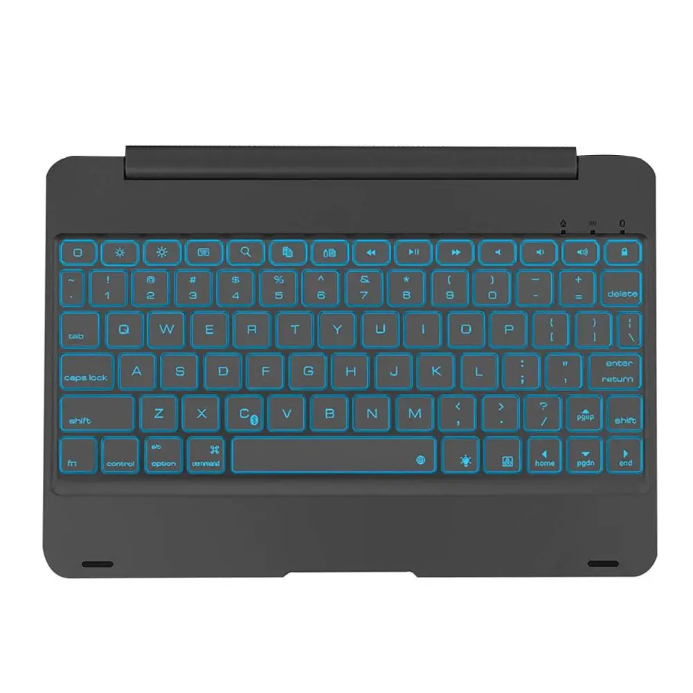 

Ультратонкий чехол с клавиатурой, жесткий чехол с подсветкой и Bluetooth-клавиатурой, черный защитный чехол с клавиатурой из алюминиевого сплав...