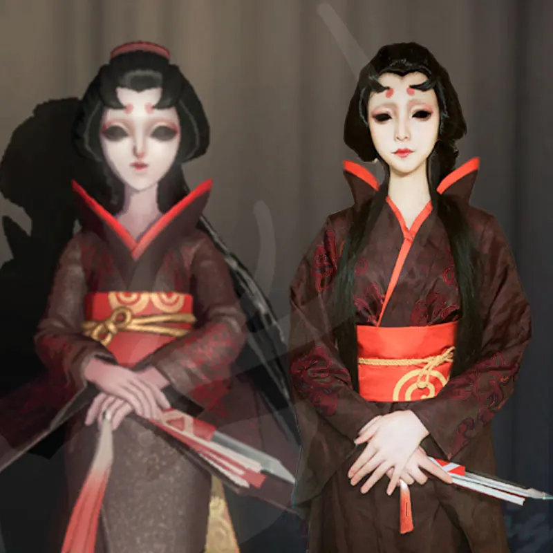 Игра идентичность V карнавальный костюм наряд красного цвета с бабочкой