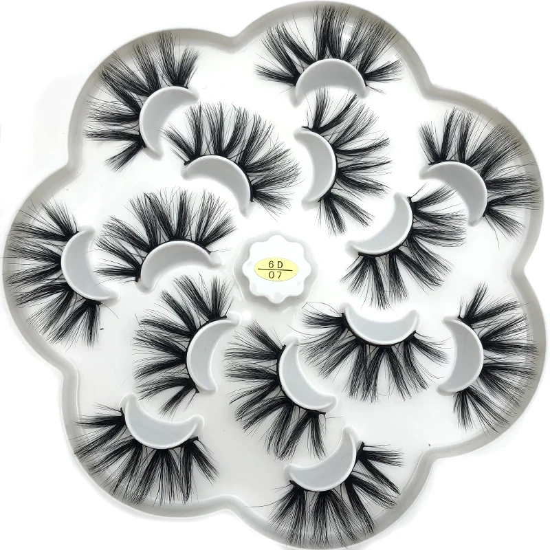 7 пар с фокусным расстоянием 25 мм 5D толстые Искусственные ресницы длинные макияж