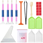 Аксессуары для рукоделия 5D, ручки для алмазной вышивки, набор аксессуаров для рукоделия, наборы ручек, пинцет, пластина