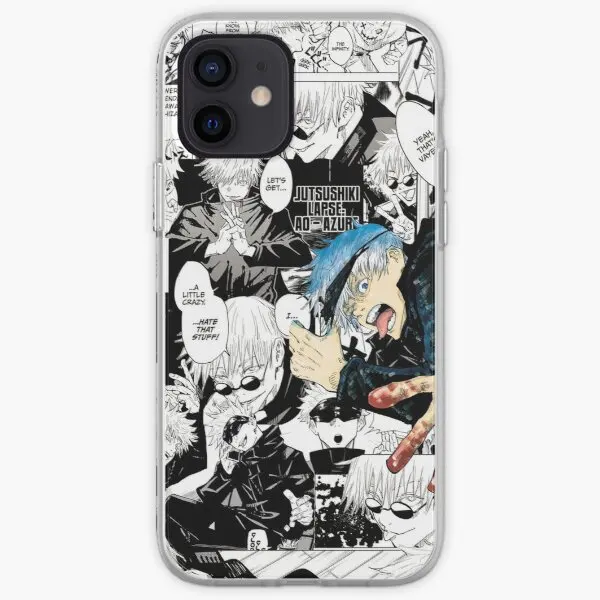 

Чехол для телефона Gojo Satoru juютсу Kaisen с коллажем манги для iPhone 6 6S 7 8 Plus X XS XR Max 11 12 13 Pro Max Mini 5