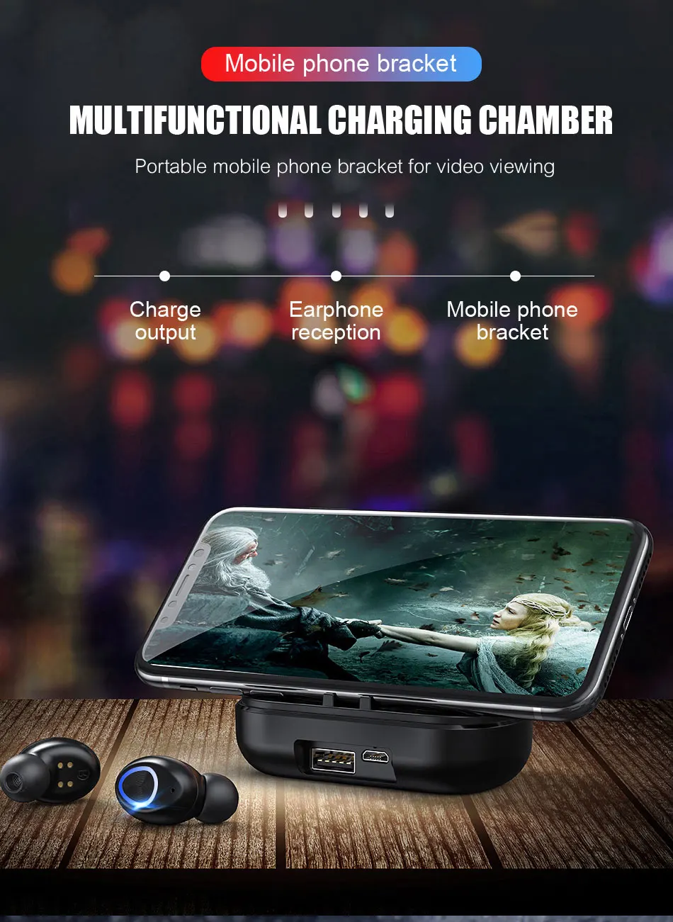 TWS беспроводные наушники Bluetooth стерео беспроводные наушники водонепроницаемые спортивные наушники гарнитура с микрофоном зарядный чехол для Xiaomi