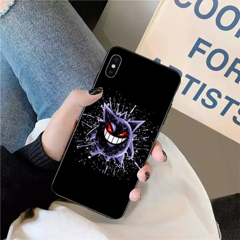 

Purple ghost Gengar cute cartoon Phone Case for iPhone 11 12 pro XS MAX 8 7 6 6S Plus X 5S SE 2020 XR mini
