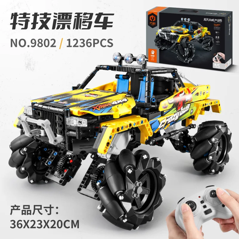 NEW 1236PCS Stunt drift 4X4 X-Treme Off-Roader Model High-tech RC Buggy Building Blocks Bricks Education Toys Kids DIY Gifts | Игрушки и