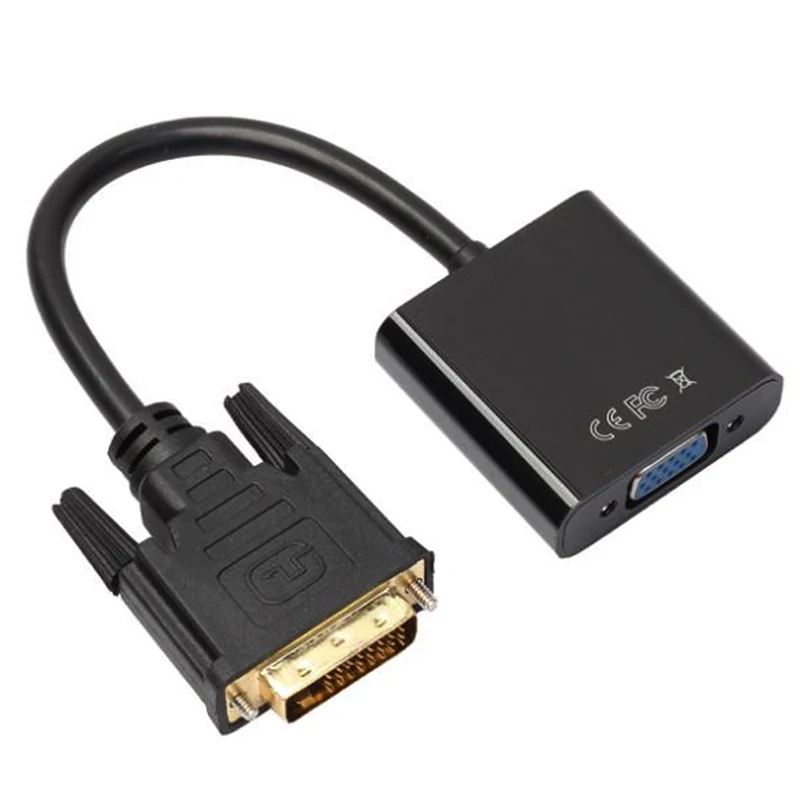 DVI 24 + 1 25Pin DVI-D To VGA 15Pin видео кабель конвертер для проектора PS3 PS4 ПК | Электроника
