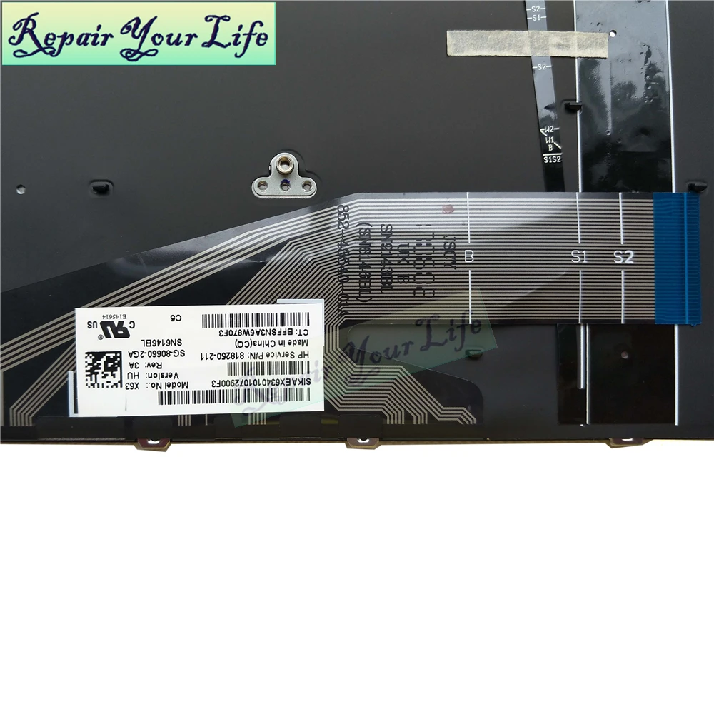 Болгарская Клавиатура для ноутбука HP Probook 450 G3 G4 455 470 BU BG серая с подсветкой рамы