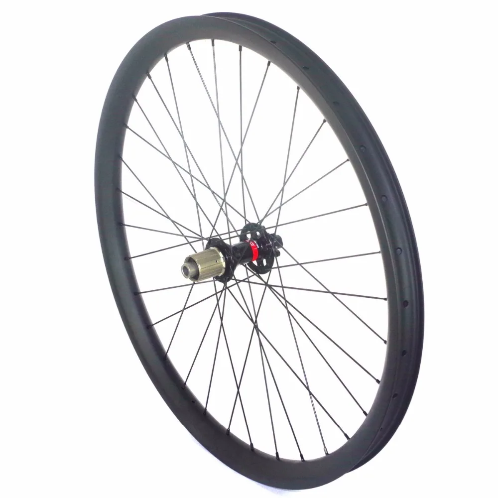 26er DH Mtb Углеродные колеса 40 мм ширина маленького размера круглой формы с