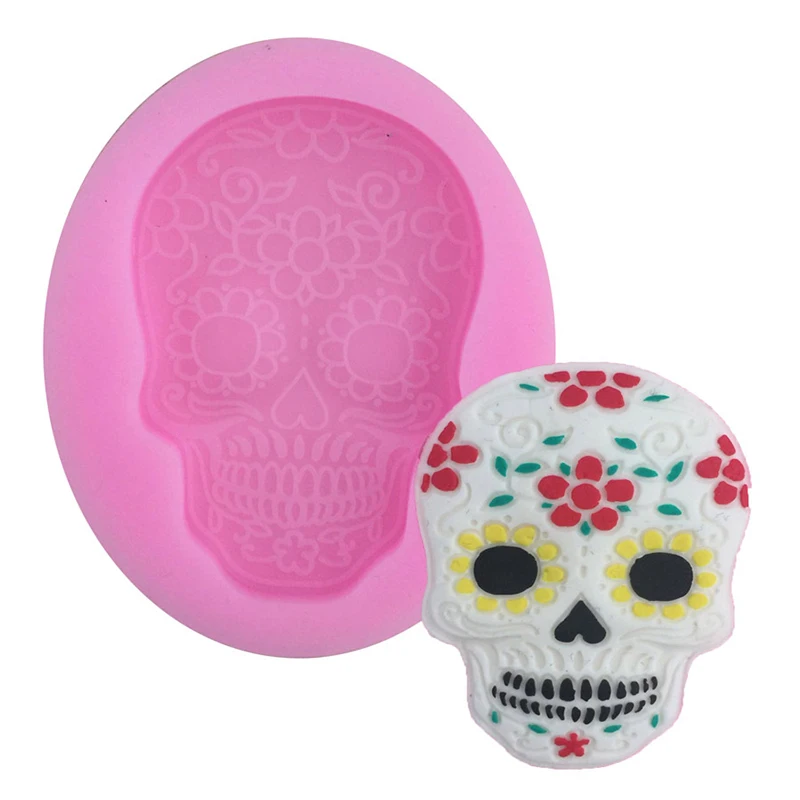 

2pcs Cake Decorating Tools New Skull Bone Mask Sugar Cake Mold Handmade Chocolate Dessert Decoration Diy Kitchen Baking Tools