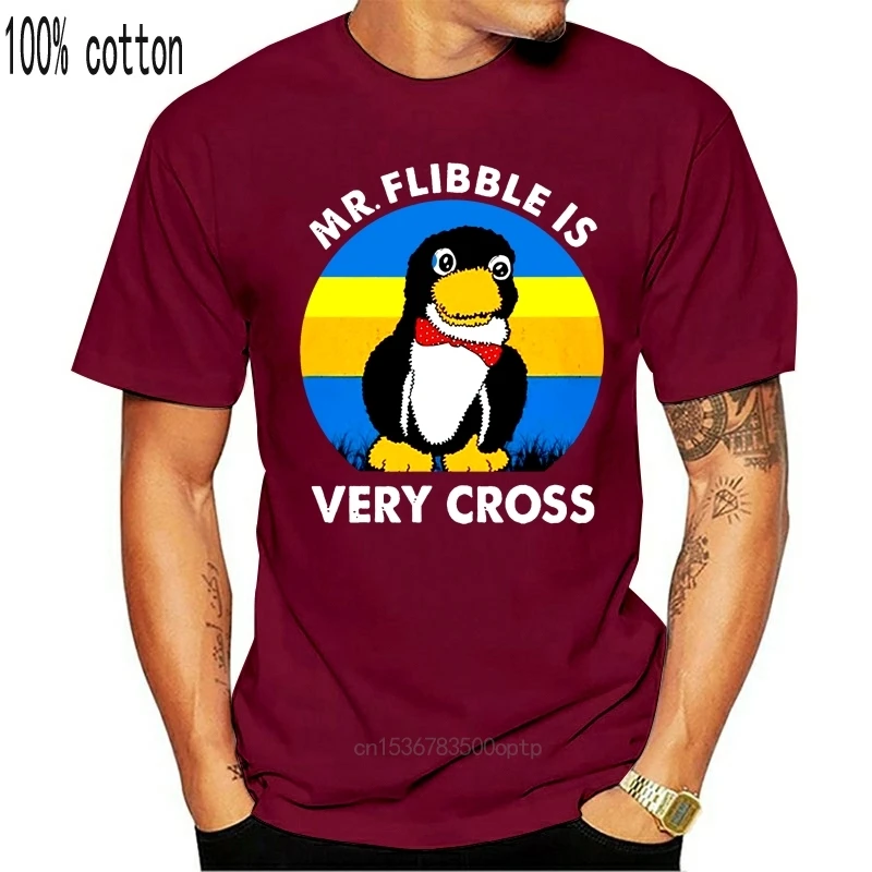 Mr. Flibble очень Крест Красный гном футболка черного цвета Домашние тапочки из