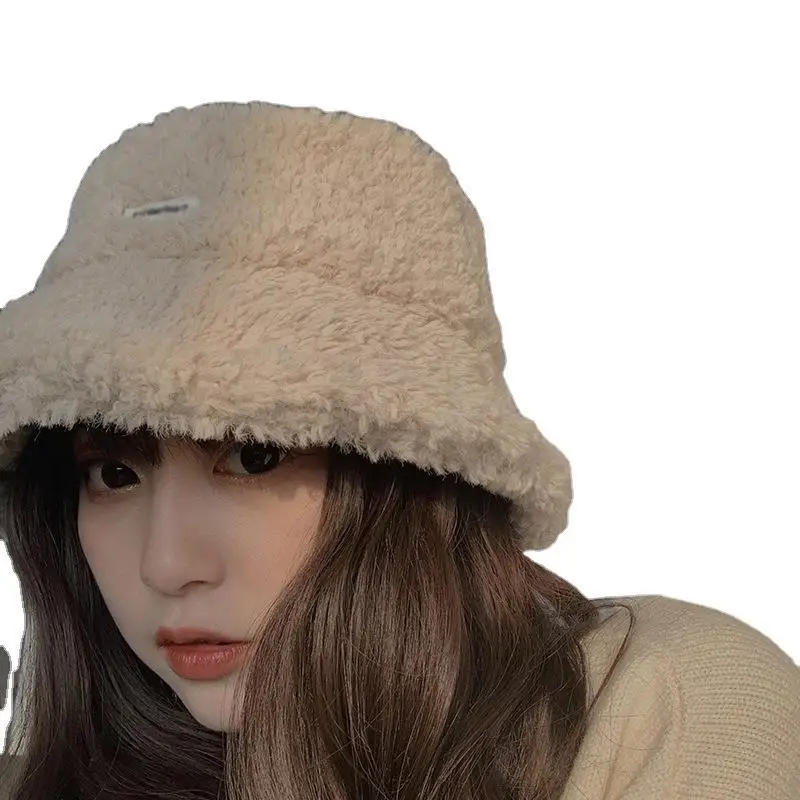 

Ladies Cute Winter Hedging Wool And Velvet Warm Hat, Woolen Cap, Windproof And Cold-proof Women's Hat, Beanie