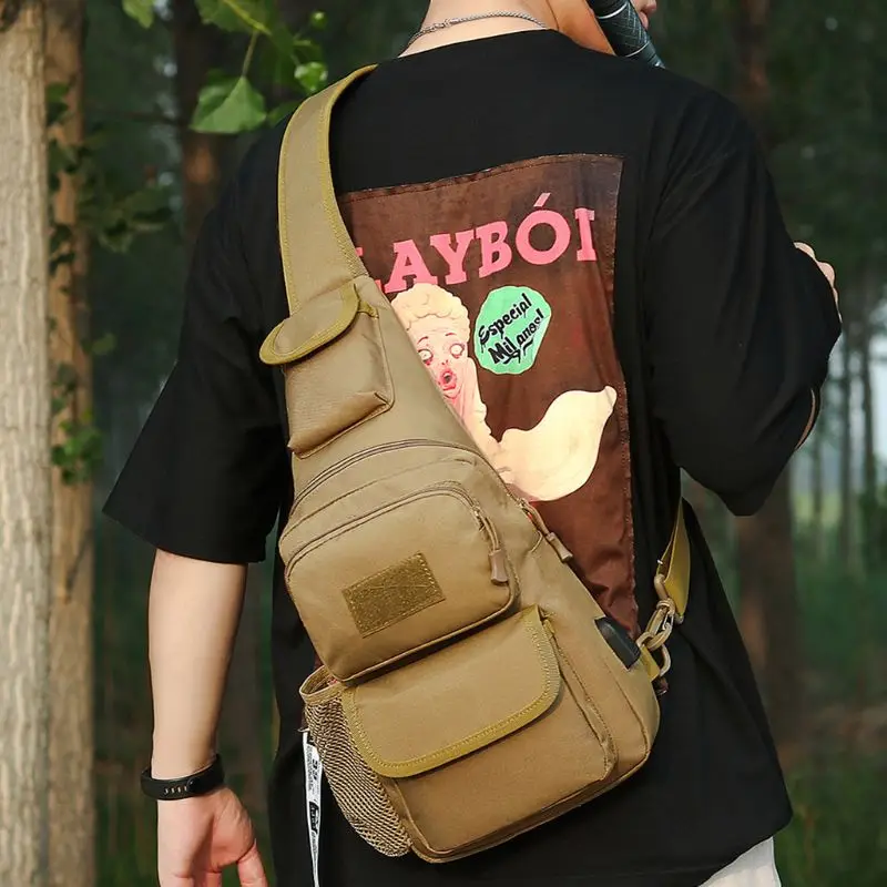 

Men Fashion Chest Bag Outdoor Sport Sling Shoulder Multifunction Crossbody Pack L9BE