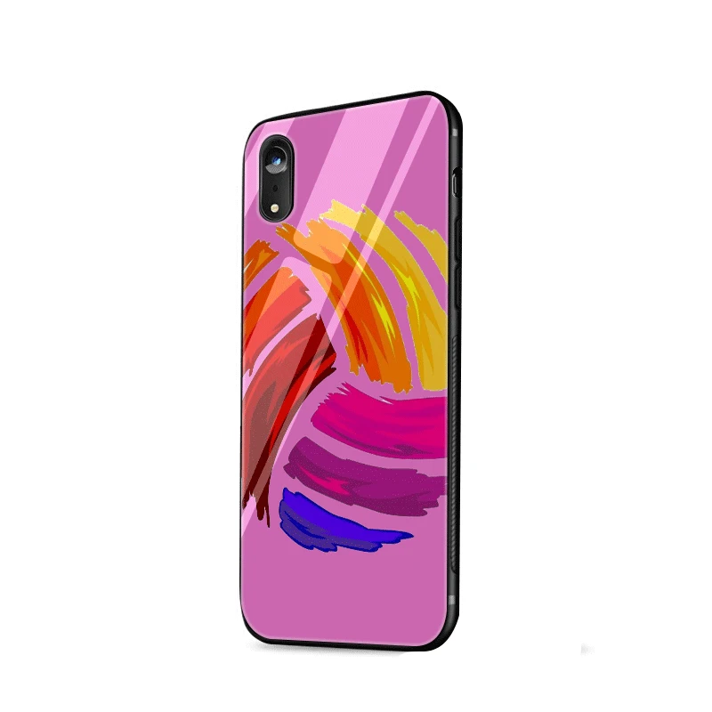 Volleyball Painted Glass Case For iPhone 5 5s SE 6 6s 7 8 Plus 11 Pro X XR XS Max Cover |