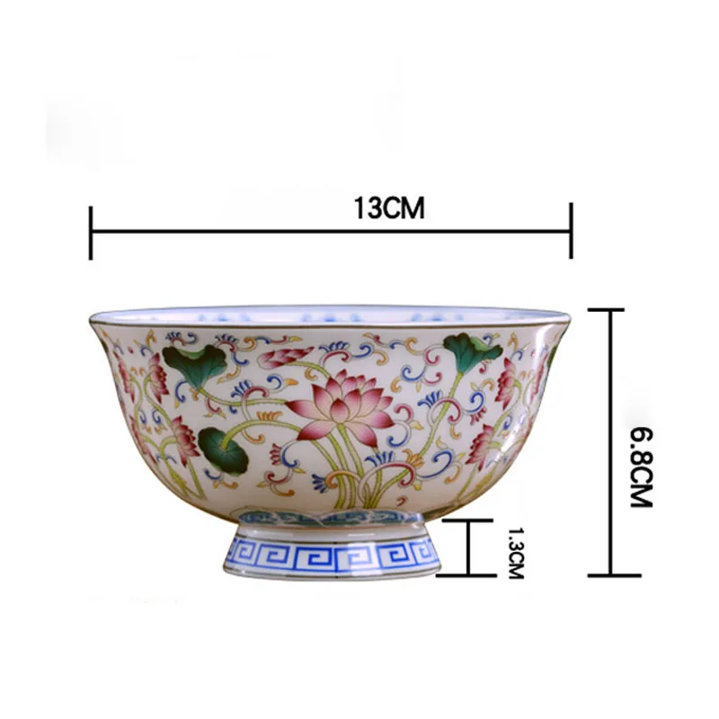 5 дюймовая керамическая посуда Цзиндэчжэнь миска для риса из костяного фарфора