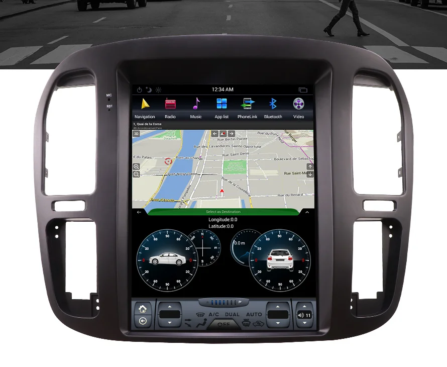 Android автомобильный gps-навигатор для TOYOTA LAND CRUISER 1999-2002 12,1 дюймов Автомобильный мультимедийный стерео видео плеер головное устройство проигрывателя