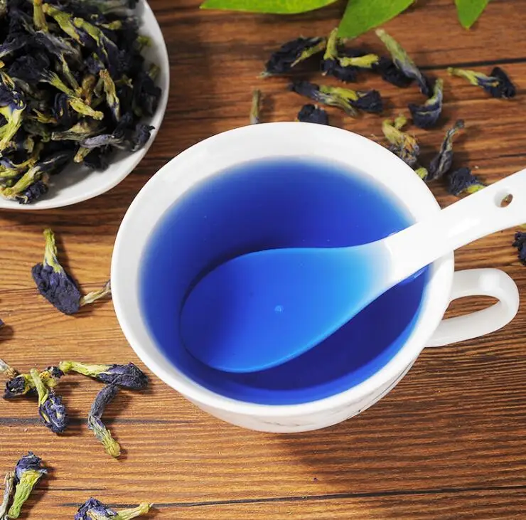 Высококачественные Натуральные сушеные цветы с синими бабочками Клитория