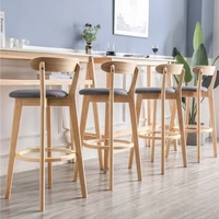wooden bar stools home nordic leisure high chair modern minimalist bar stools luxury dining chairs sillas bar furniture bc50yz