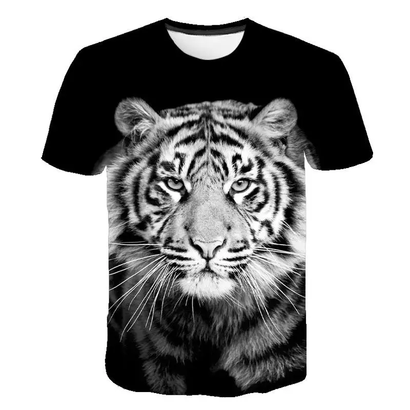 

2021 casual hip-hop 3D printing animal/anime sleeve round neck T-shirt 3D pattern hip-hop personality T-shirt for men and women