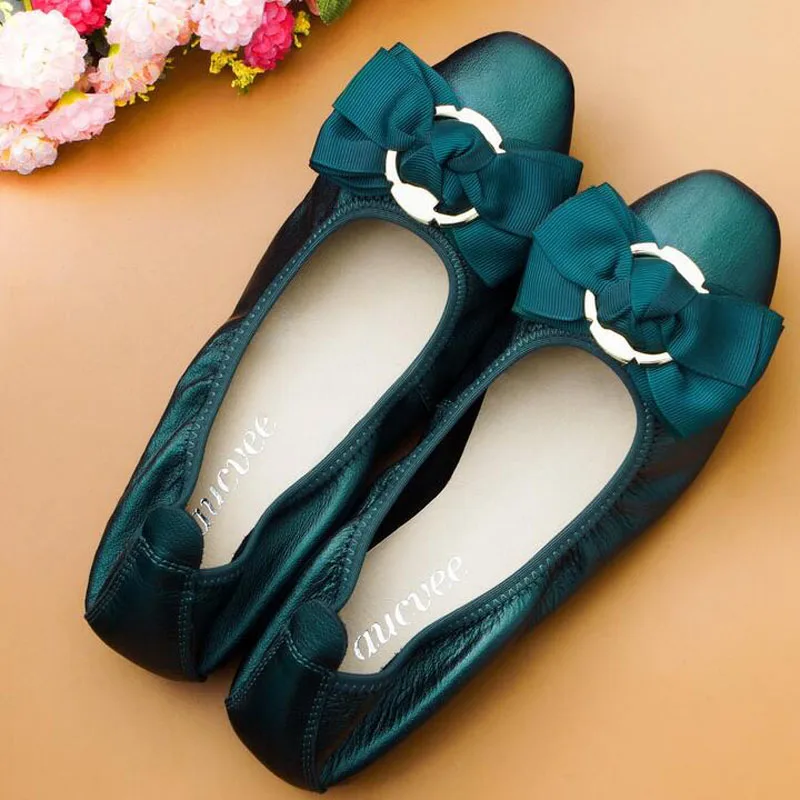 Женские лоферы на плоской подошве Повседневные балетки из натуральной кожи без