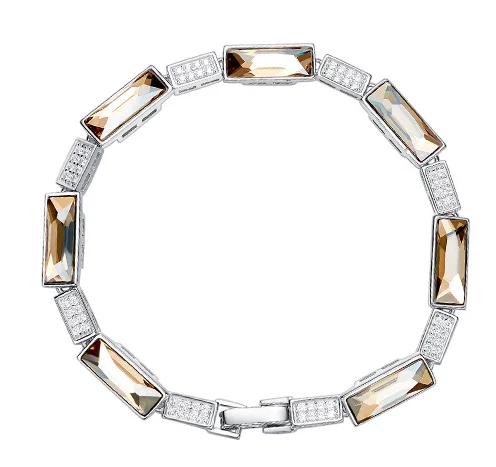 

UXN430 925 Sterling Silver Wedding Pearl Zircon Necklace Earrings crystal lovers Bracelet