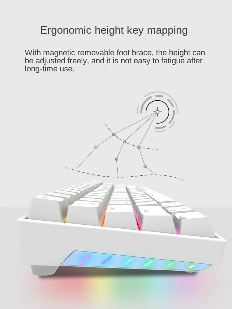 

RK836 wireless mechanical keyboard bluetooth dual-modered cherry axis computer tablet ipad mini keyboard 71 keys rechargeable