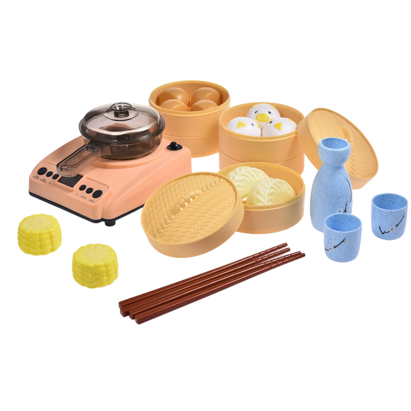 

54PCS Children Kitchen Toys Simulation Kitchen Utensils Food Cookware Pot Pan Kids Pretend Play Kitchen Set Toys For Girls Doll