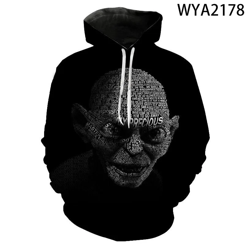 Толстовки с 3D принтом для мужчин и женщин модные худи кольцами фильмами уличная