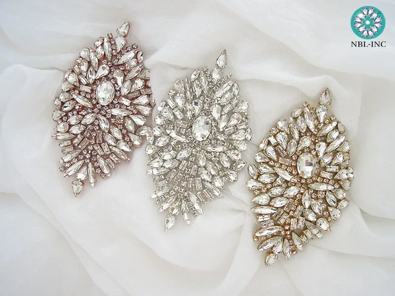 (1 шт.) серебряные розовые Золотые кристаллы свадебный пояс свадебная аппликация