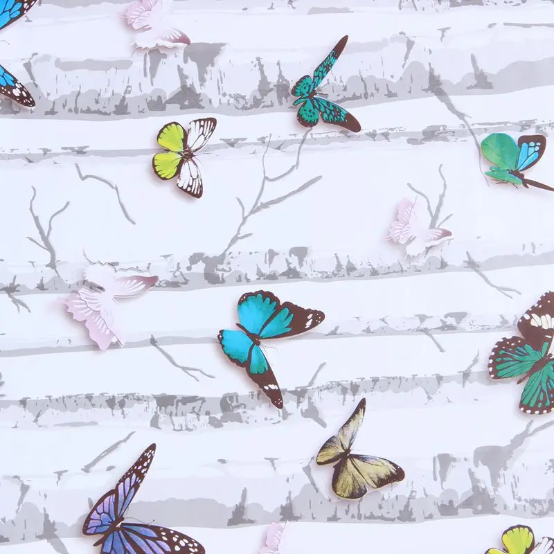 3D стерео лес бабочка шаблон водонепроницаемые настенные наклейки самоклеющиеся
