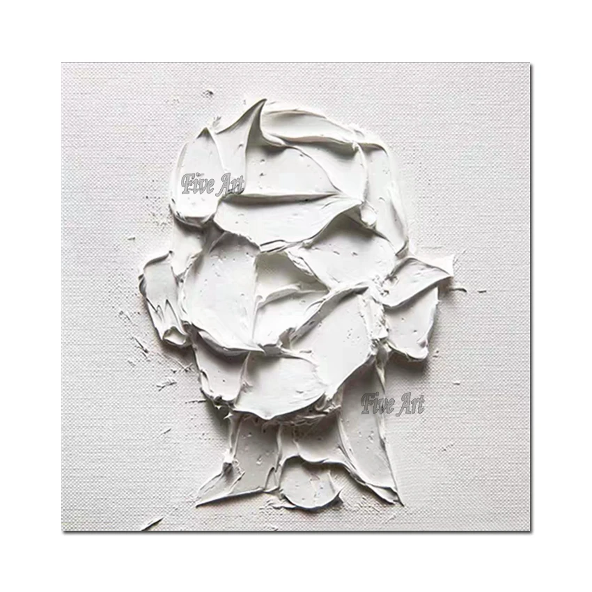 Современная Масляная картина с изображением лица текстурированный реферат