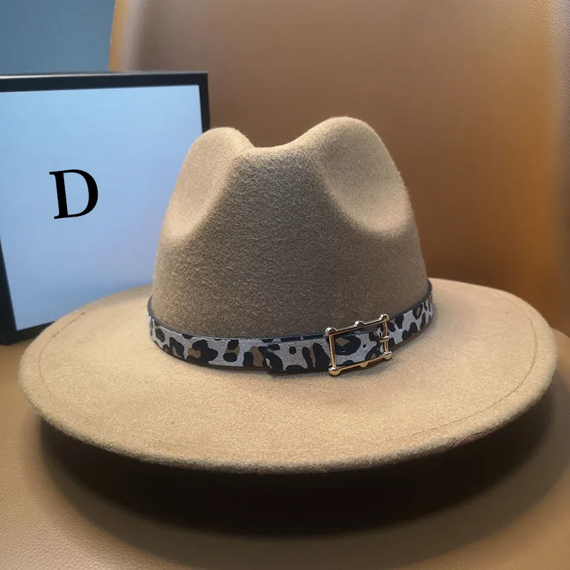 

HT224 Women Wide Brim Felt Jazz Fedora Hats Panama Style Ladies Men Elegant Vintage Hat Autumn Fashion Party Cowboy Cap