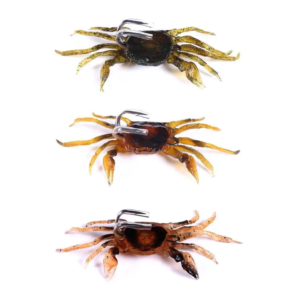 10 см Рыболовные приманки из пвх Искусственные 3D крабы Приманки Мягкие острые с