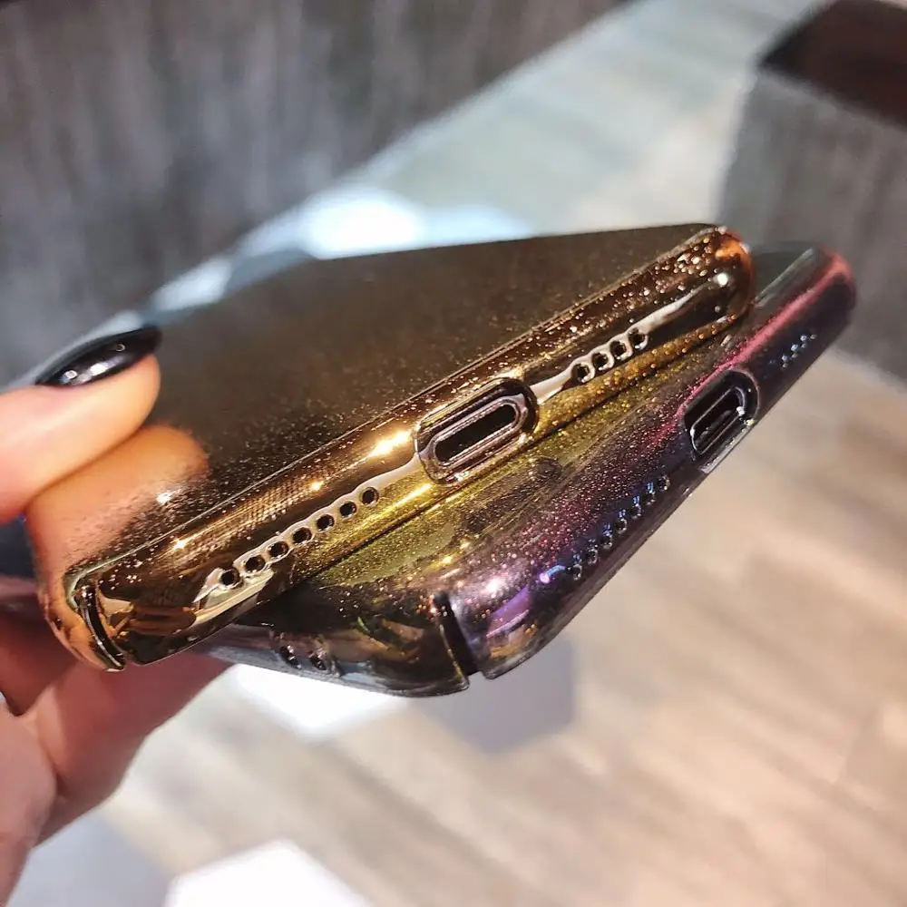 KISSCASE лазерный цветной ПК телефон чехол для iPhone 6 6S 7 8 Plus Funda дождевик покрытие XS XR MAX