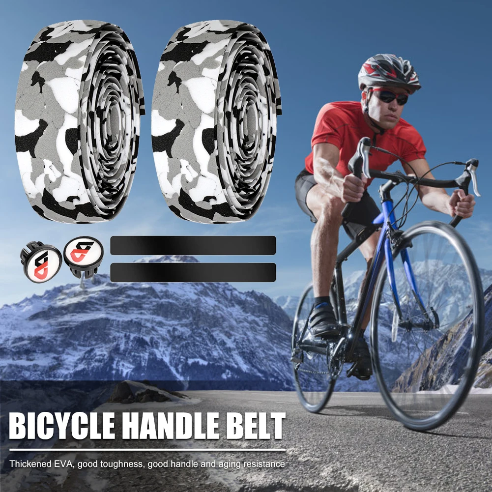 

WEST BIKING 6pcs EVA Anti-slip Bicycle Bar Grips Wrap Tape Adhesive Handlebar Strap Road Bicycle Bar Grips Wrap Tape