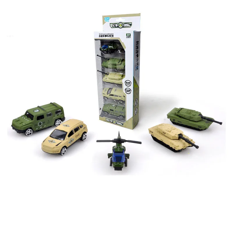 5 шт. мини-сплав моделирование строительный автомобиль военный грузовик-цистерна