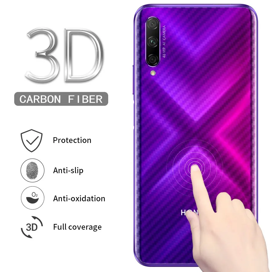 Наклейка с защитой экрана из углеродного волокна задняя крышка пленка для huawei Honor