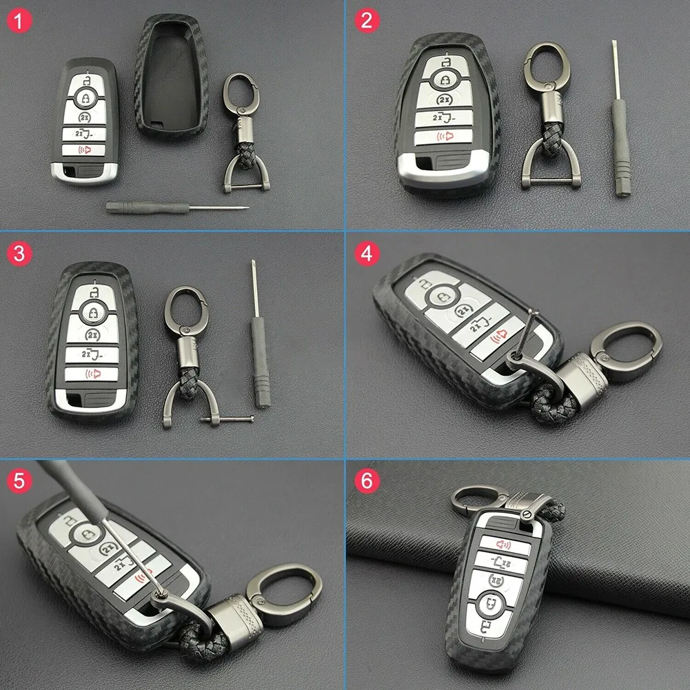 

Accessories Key Fob Anti-Scratch Carbon Fiber For Ford Fusion Explorer Mondeo Useful Practical