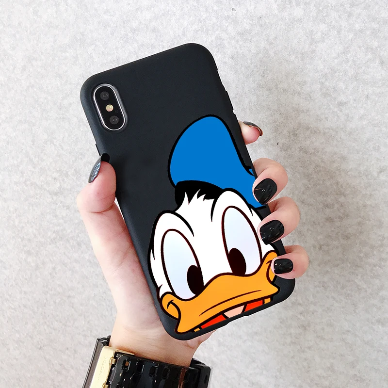 Чехол для телефона с рисунком Дональда Дака iPhone 11 Pro XR X Xs Max 8 7 6 Plus 6S 5S SE матовый