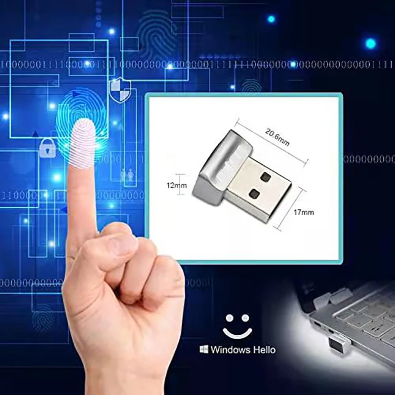 USB-модуль считывания отпечатков пальцев для Windows 7 8 10 11 HelloWindows биометрический