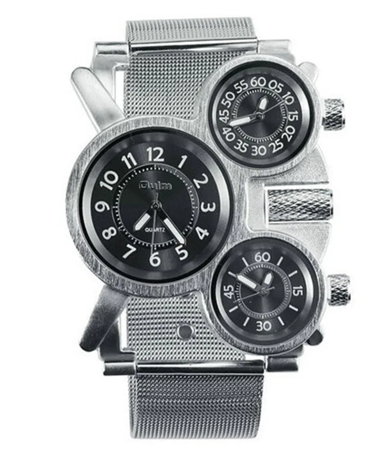 

OULM1167 steel band men's watch three sets multi-time zone tide men's watch multi-movement multi-function leisure watch