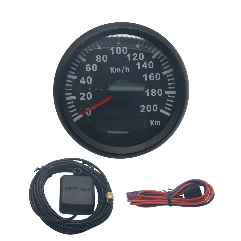 

Car Motor Speedo Waterproof Digital Gauges 85mm 200 KM/h GPS Antenna Speedometer