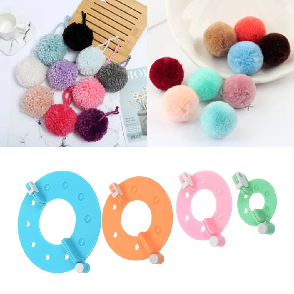 4 размера помпон для изготовления пушистых шариков ткацкая игла рукоделия