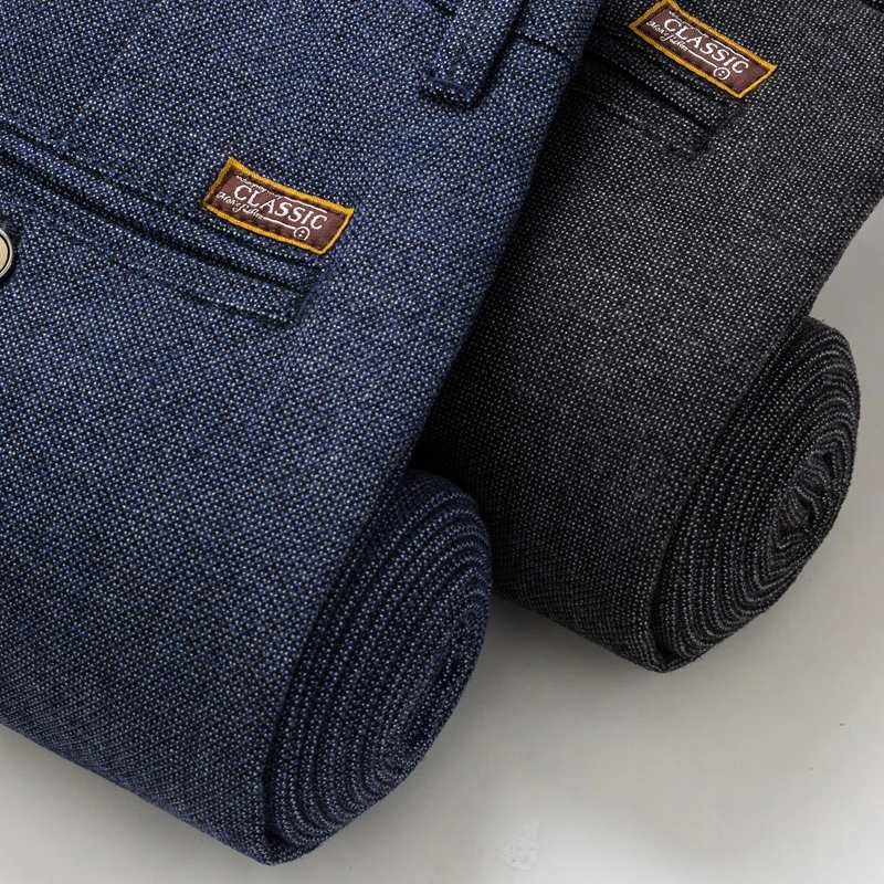 Брюки мужские повседневные стрейчевые модные облегающие хлопковые длинные