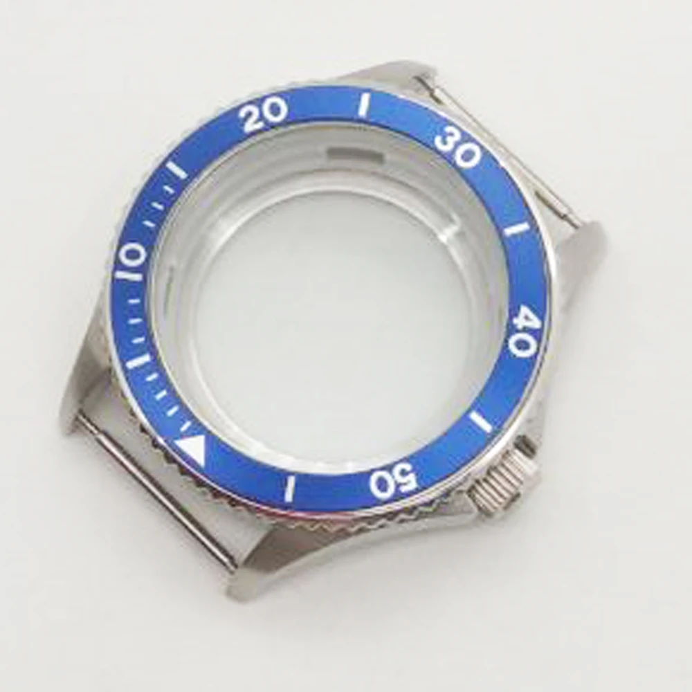 Чехол для часов sapphire watch 40 мм серебристо-черный чехол PVD corgдругие подходит NH35 NH36 ETA