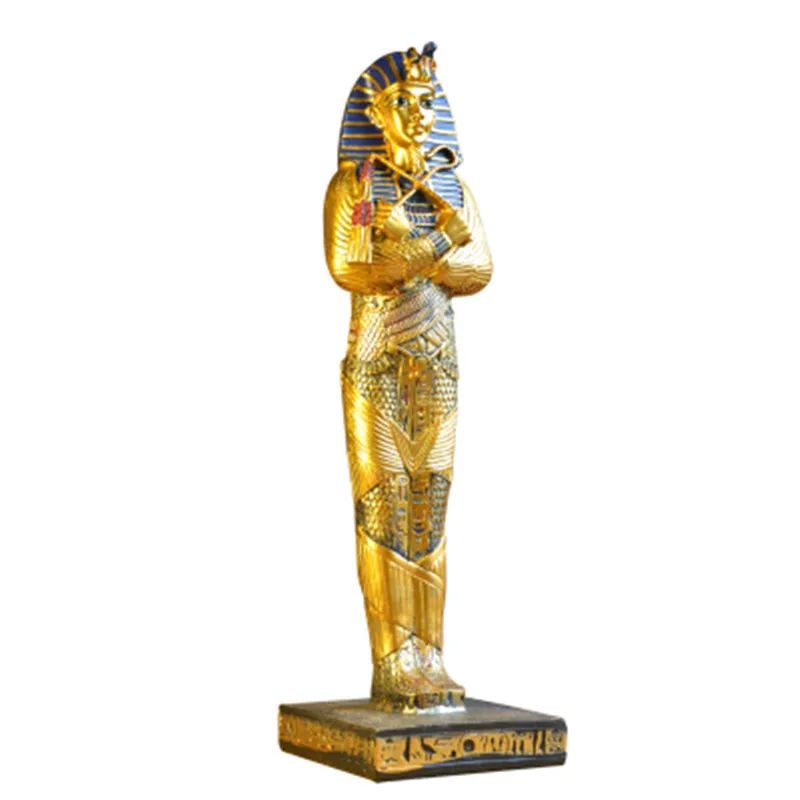 

[MGT] Modern Simple Standing Posture Egyptian Goddess Tutankhamun Resin Statue Creative Living Room Egypt Craftwork Decoration