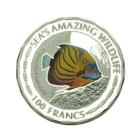 angelfish commemorative coins seas amazing wildlife 100 francs silver republique du burundi